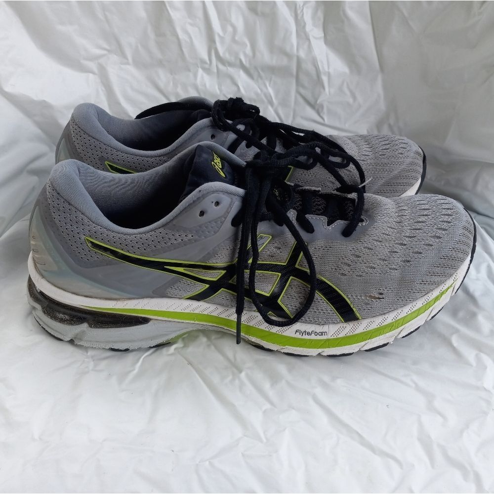 Asics Shoes Mens 9 Running Sneaker Grey Mesh Comfort Low 1011A983